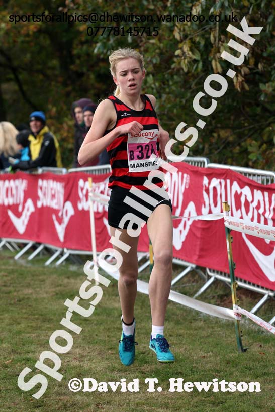 Womens under-17s, 2016 National Cross Cpuntry Relays, Berry Hill Park, Mansfield. Photo: David T. Hewitson/Sports for All Pics